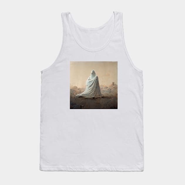 3d art sculpting paint ghost coverage white cloth Tank Top by NdegCreate